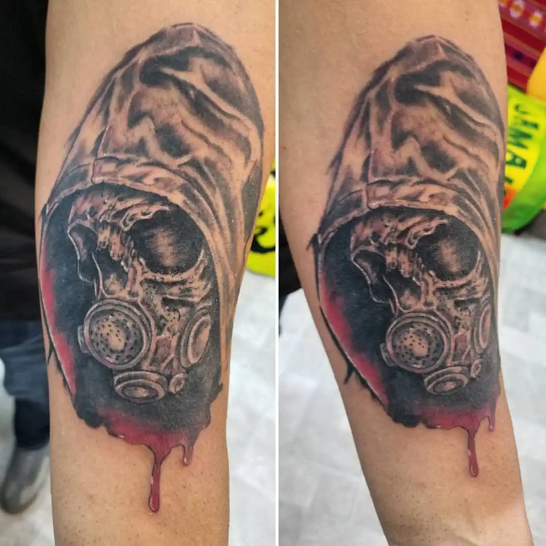 Tatuaje Máscara de Gas